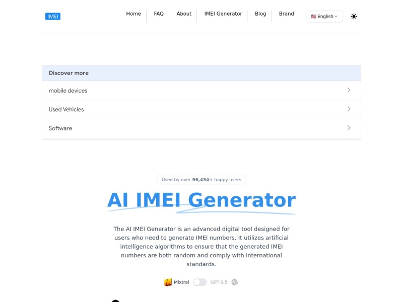 AI IMEI生成器