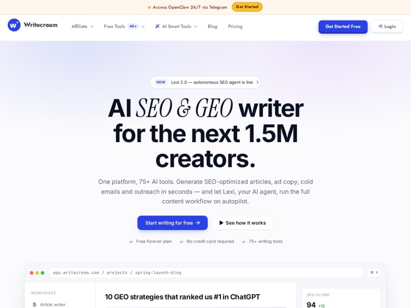 Writecream AI Content Detector